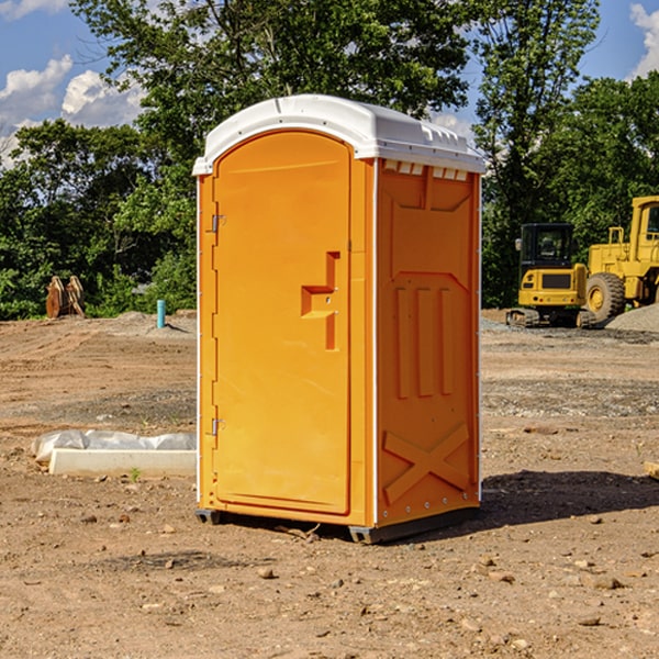 can i customize the exterior of the porta potties with my event logo or branding in Harrodsburg IN